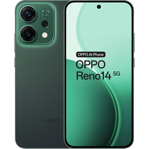 Tweedekans OPPO Reno 14 256GB Groen 5G Tweedehands