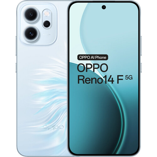 Tweedekans OPPO Reno 14 F 256GB Blauw 5G Tweedehands