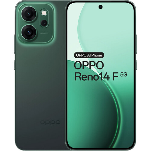 Tweedekans OPPO Reno 14 F 256GB Groen 5G Tweedehands
