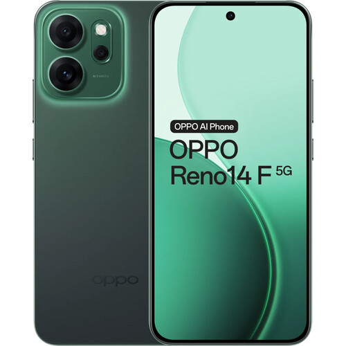 Tweedekans OPPO Reno 14 F 256GB Groen 5G Tweedehands