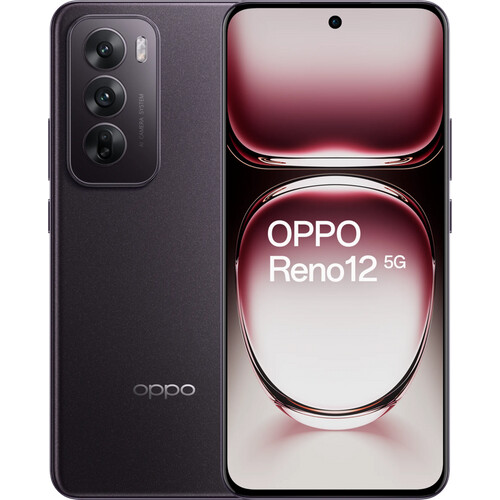 Tweedekans OPPO Reno12 256GB Zwart 5G Tweedehands