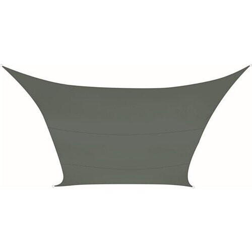 Tweedekans Perel Schaduwdoek, waterafstotend, 5 x 5 m, 160 g/m², polyester, vierkant, groengrijs Tweedehands