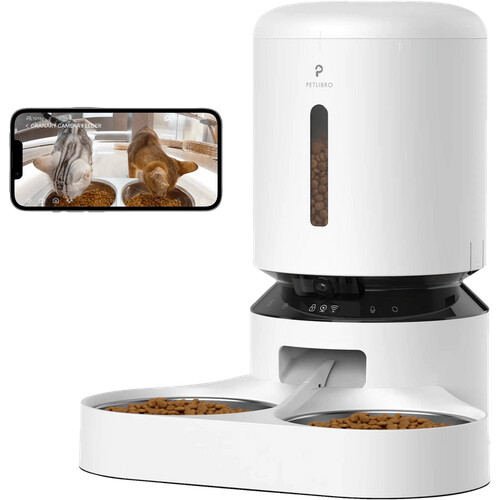 Tweedekans Petlibro Automatische Voerbak met Camera dual PLAF203 Wit Tweedehands