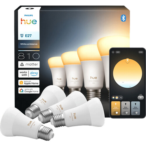 Tweedekans Philips Hue A60 White Ambiance E27 810lm 4-pack Tweedehands