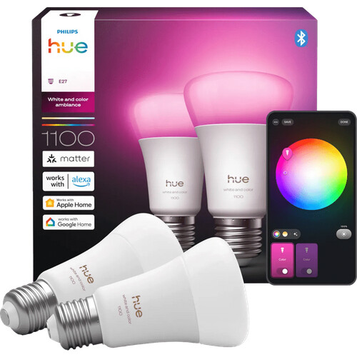 Tweedekans Philips Hue A67 White and Color E27 1100lm 2-pack Tweedehands