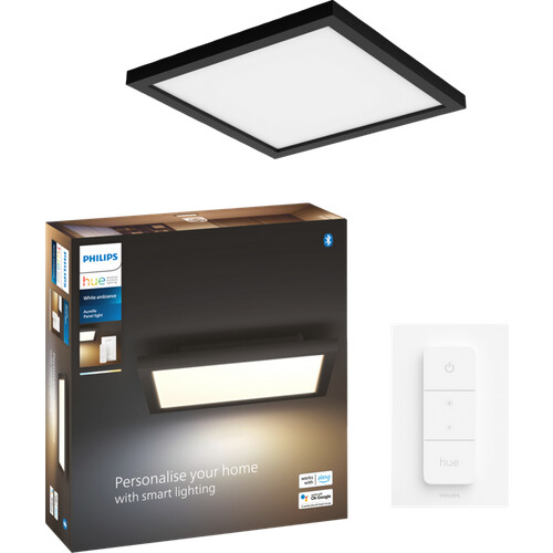 Tweedekans Philips Hue Aurelle paneellamp White Ambiance vierkant zwart Tweedehands