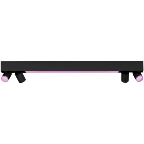 Tweedekans Philips Hue Centris Opbouwspot White and Color - Zwart - Rechthoek - 4-spots Tweedehands