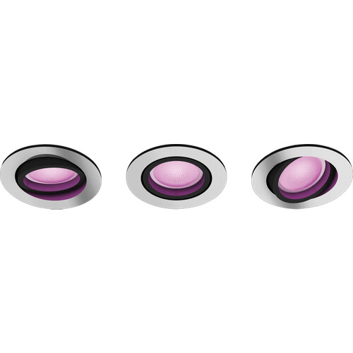 Tweedekans Philips Hue Centura inbouwspot White and Color - rond - Aluminium - 3-pack Tweedehands