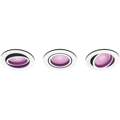 Tweedekans Philips Hue Centura inbouwspot White and Color - rond - Wit - 3-pack Tweedehands