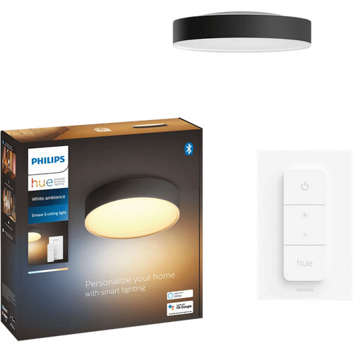 Tweedekans Philips Hue Enrave S plafondlamp White Ambiance Zwart Tweedehands