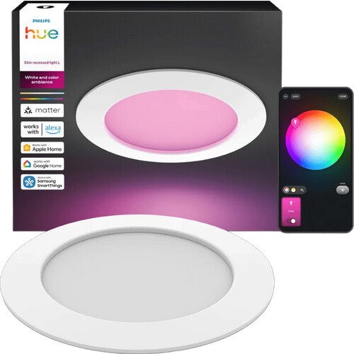 Tweedekans Philips Hue Inbouwspot Slim - White and Color - 170mm - Wit Tweedehands