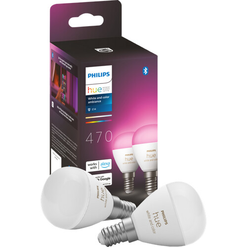 Tweedekans Philips Hue Luster kogellamp White and Color E14 2-pack Tweedehands