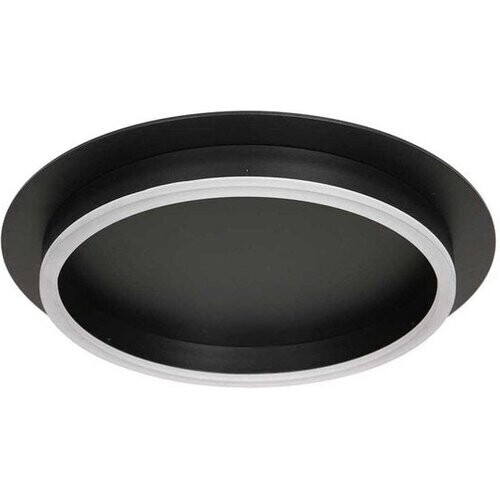 Tweedekans Plafonnieres Ringlux 3655ZW zwarte plafondlamp Ø32 cm met warm LED licht, metaal en kunststof, trendy design, merk Steinhauer Tweedehands
