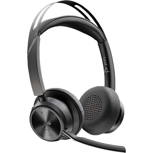 Tweedekans Poly Voyager Focus 2 MS Draadloze Office Headset + Oplaadstation Tweedehands
