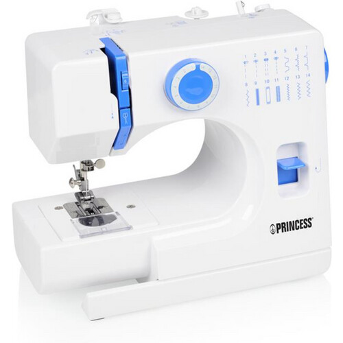 Tweedekans Princess 326010 Naaimachine - 14 Steken - Vrije Arm - Automatische Inrijgfunctie - Wit Tweedehands