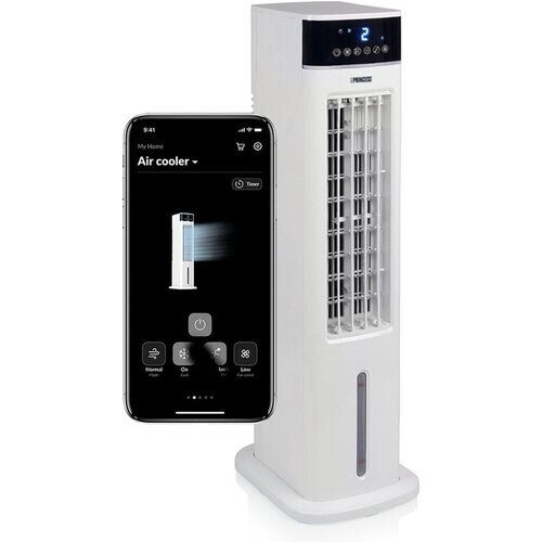 Tweedekans Princess Slimme Aircooler - Met App en Afstandsbediening - Timer - 70W - 3.5L Waterreservoir - Wit Tweedehands