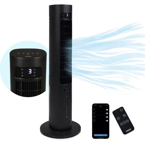 Tweedekans Princess Smart Aircooler – App & Afstandsbediening - Luchtkoeler – 3L Waterreservoir – 3 Standen Oscillerend – 60W – 358670 - Zwart Tweedehands