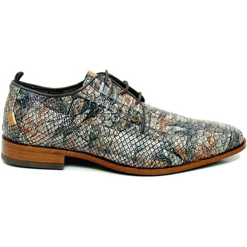 Tweedekans Rehab GREG PIECES Nette Veterschoenen Heren – Maat 46 - Uitneembaar Voetbed - bruin/groen