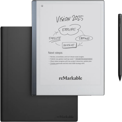 Tweedekans reMarkable 2 met Leren Book Case Leer Zwart