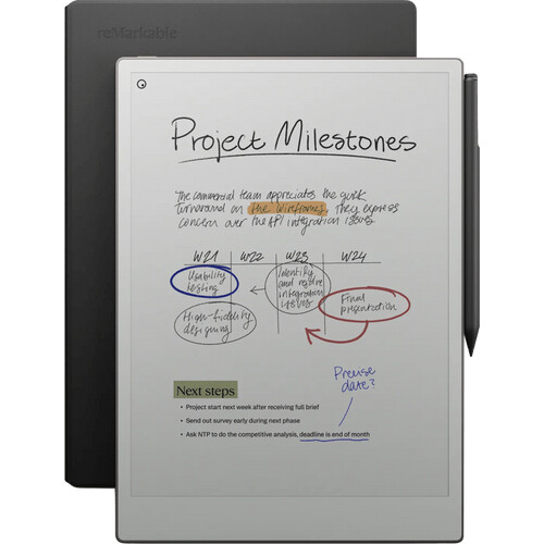 Tweedekans reMarkable Paper Pro met Book Case Leer Zwart Tweedehands