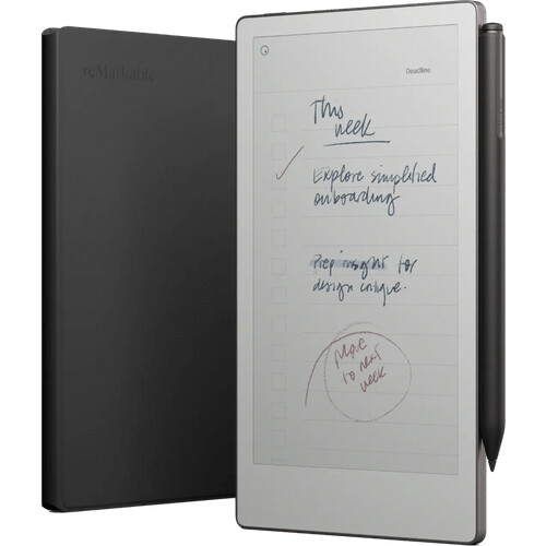 Tweedekans reMarkable Paper Pro Move met Book Case Leer Zwart Tweedehands