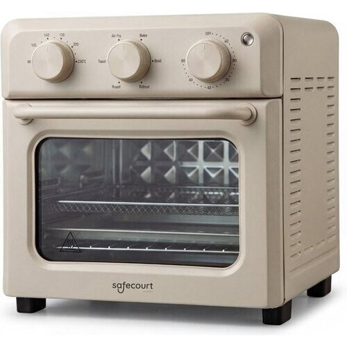 Tweedekans Safecourt 6-in-1 Airfyer oven - 100% PFAS-vrij - 6 programma’s - 80 tot 230 graden - Airfryer, bakken, roosteren, toasten, grillen & opwarmen - Beige Tweedehands