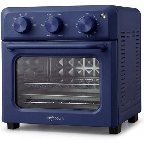 Tweedekans Safecourt 6-in-1 Airfyer oven - 100% PFAS-vrij - 6 programma’s - 80 tot 230 graden - Airfryer, bakken, roosteren, toasten, grillen & opwarmen - Blauw Tweedehands