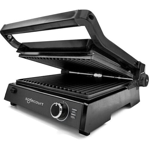 Tweedekans Safecourt Kitchen 3-in-1 Contactgrill en Tosti-apparaat – Verstelbare Hoogte – 2000W – Zwart Tweedehands