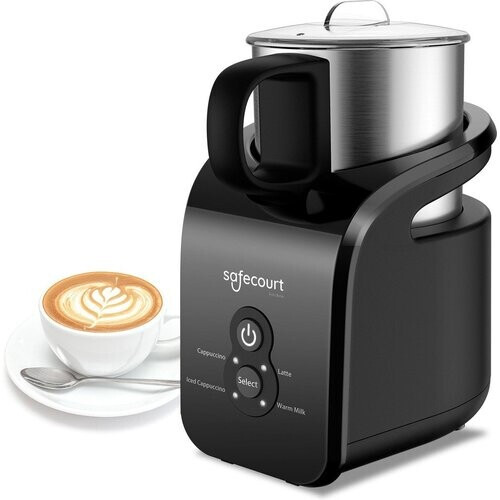 Tweedekans Safecourt Kitchen - Melkopschuimer digitaal - Uitneembare kan - 4-in-1 - BPA-vrij - Zwart - 400 ML