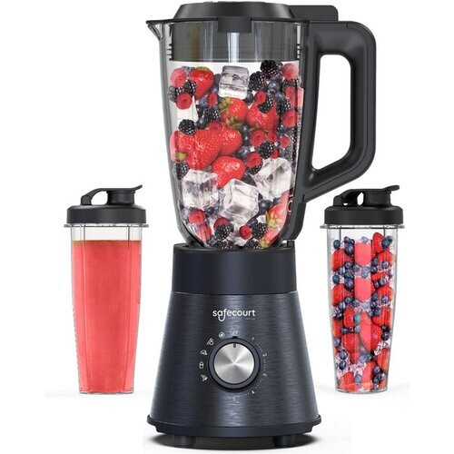 Tweedekans Safecourt Kitchen Power blender - 5 automatische programma's - Smoothie maker - 1300 Watt - Zwart Tweedehands