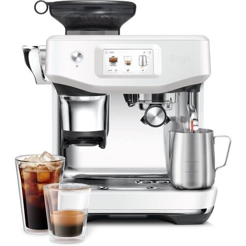 Tweedekans Sage de Barista Impress Touch Koffiemachine - RVS - 36 x 34 x 41.5 cm - Sea Salt Kleur Tweedehands