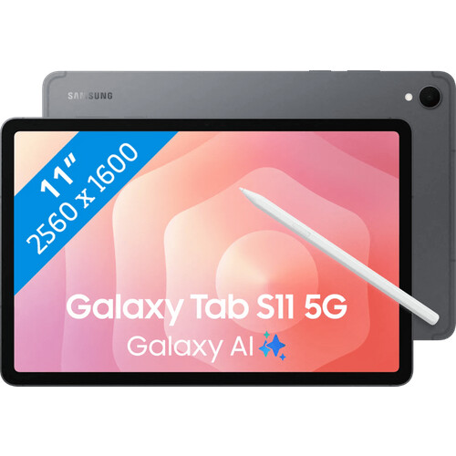 Tweedekans Samsung Galaxy Tab S11 11 inch 128GB Wifi + 5G Grijs Tweedehands