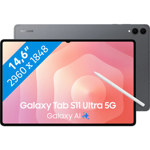 Tweedekans Samsung Galaxy Tab S11 Ultra 14,6 inch 256GB Wifi + 5G Grijs Tweedehands