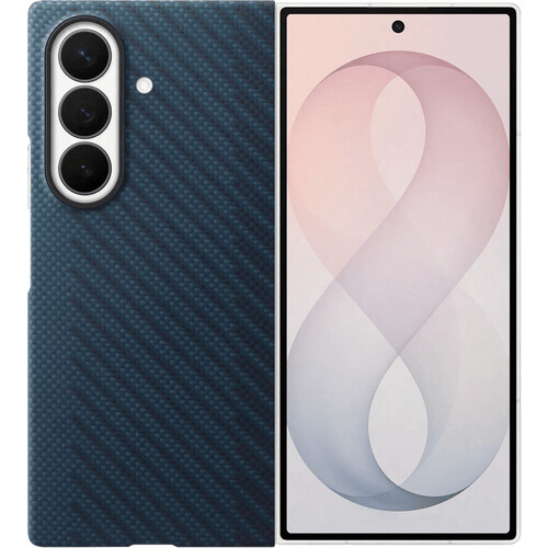 Tweedekans Samsung Galaxy Z Fold 8 Ultra Carbon Back Cover met Magneet Blauw Tweedehands