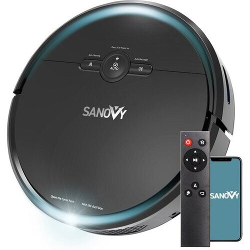 Tweedekans Sanovy 3 in 1 Robotstofzuiger met dweilfunctie - 1800 PA- Automatische laadstation - Dweilrobot – App Tweedehands