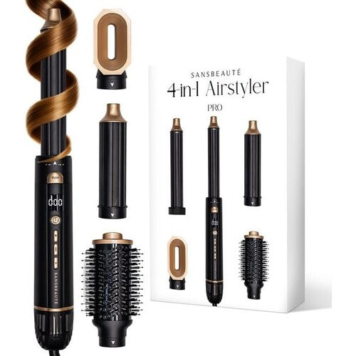 Tweedekans Sansbeauté® 4-in-1 Airstyler - Multistyler - Föhnborstel Kort Haar - Haarkruller - Haarstyler - Haardroger - Warmteborstel - Krulborstel - Krultang - Haarstijler - Hairwrap - Stijlborstel - 5 in 1 Hairstyler Tweedehands