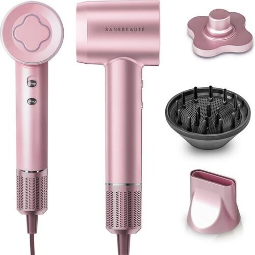 Tweedekans Sansbeauté® Föhn met Diffuser – Krullen – 110.000RPM - Ionische Haardroger met Borstel - 3 Standen - 3 Opzetstukken – Reisföhn - Coolshot – Haarföhn met Diffuser – Hair Dryer - 2000W - EssentiaPRO® Tweedehands