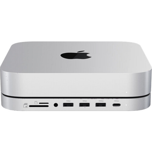 Tweedekans Satechi Aluminum Mac Mini/Mac Studio Stand Hub Zilver met SSD slot