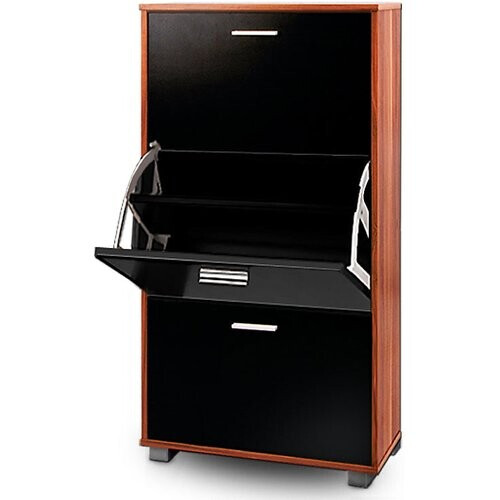 Tweedekans Schoenenkast - 3 Kleppen - 115x60x24cm - 18 Paar Schoenen -Bruin/Zwart Tweedehands