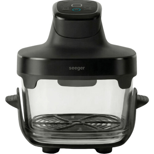 Tweedekans Seeger SGR1050BK Glass Air Fryer Zwart Tweedehands
