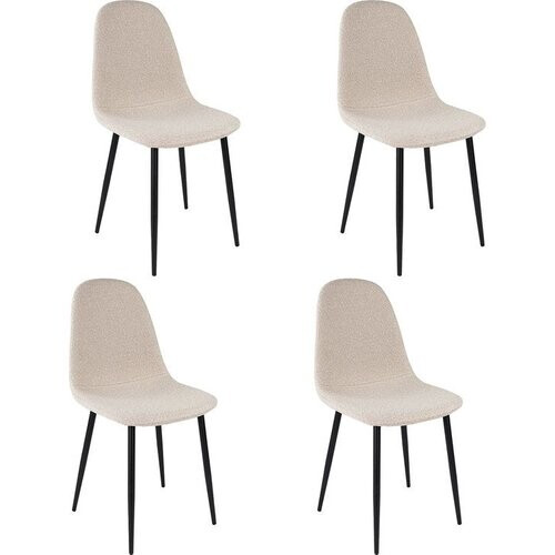 Tweedekans Set van 4 Kick eetkamerstoel Mees - beige Tweedehands