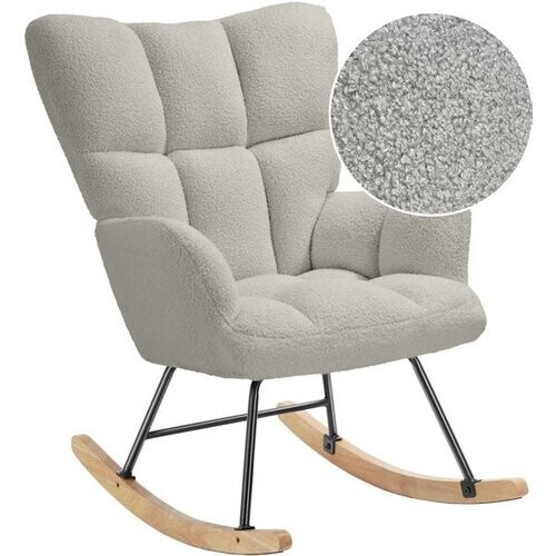 Tweedekans SITTT Schommelstoel - Relaxstoel babykamer - Fauteuil - Voedingsstoel - Licht Grijs Tweedehands