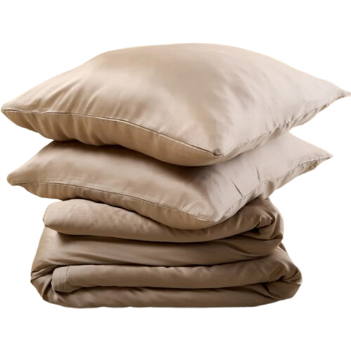 Tweedekans Sjumo Tencel™ Sateen Dekbedovertrek – Ultrazacht & Ademend – 140x220 cm – Honey Glow – Inclusief Kussensloop