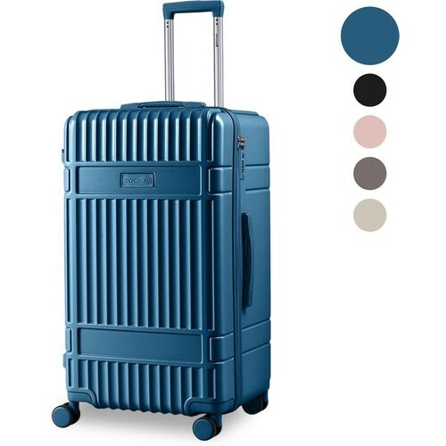 Tweedekans SKYCASES Trunk Reiskoffer – Classic Heritage – Extra Grote Koffer – 110L – TSA Slot – Lichtgewicht Trolley – 78x44x36 cm – Trunk Rolkoffer – Spinner Wielen – Donkerblauw Tweedehands
