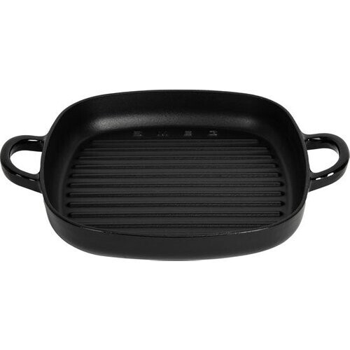 Tweedekans Smeg - Gietijzeren Grillpan - Zwart - 26 x 26 cm - Geschikt voor Inductie Tweedehands
