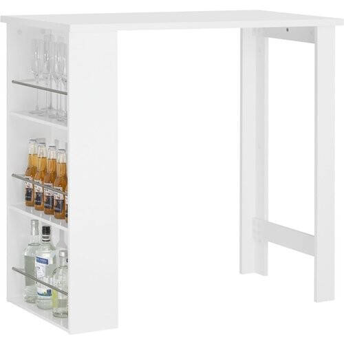 Tweedekans SoBuy Bartafel met 3 Vakken - Wit - 106x57x112 cm Tweedehands
