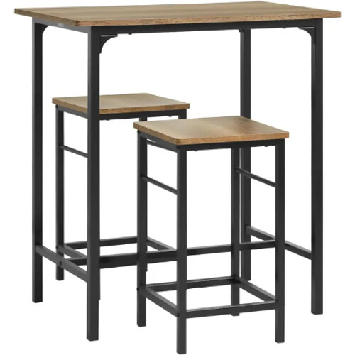 Tweedekans SoBuy Bistrotafel - 3-Delig - Tafel - 2 Stoelen - Bartafelset - Eettafel - OGT10-PF Tweedehands