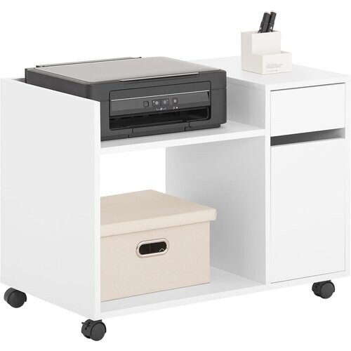 Tweedekans SoBuy Bureaukast - ASK02-W - MDF & Spaanplaat - Max. 50kg. - 72x40x54cm - Wit Tweedehands