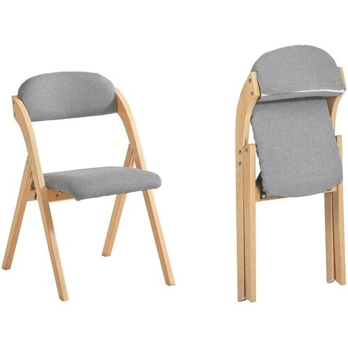 Tweedekans SoBuy Klapstoel met gestoffeerde zitting - Max. 120 kg - Grijs Tweedehands