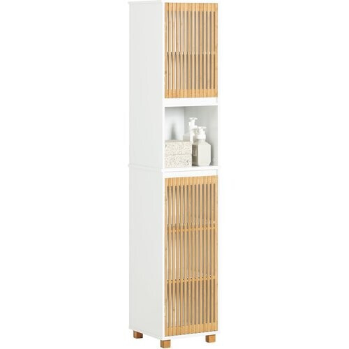 Tweedekans SoBuy Kolomkast - BZR127-W - Badkamer - 33 x 33 x 165 cm - Wit Tweedehands
